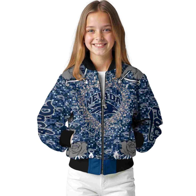 personalized nevada wolf pack heart explosion blue jacket top rated