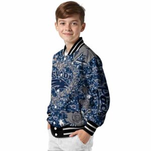personalized nevada wolf pack heart explosion blue jacket trendy