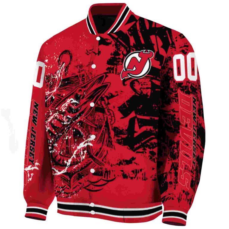 personalized new jersey devils fishing art red jacket best selling