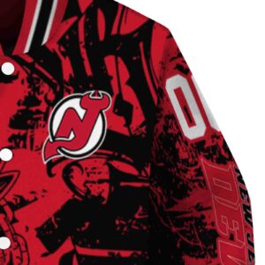 personalized new jersey devils fishing art red jacket premium grade