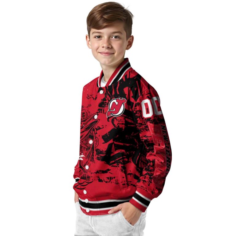 personalized new jersey devils fishing art red jacket trendy
