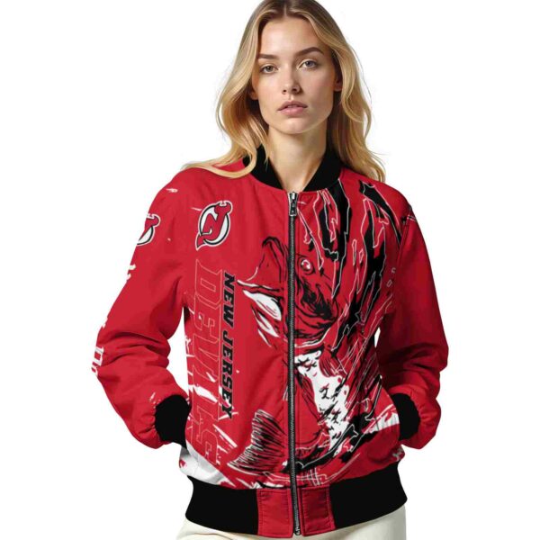 personalized new jersey devils fishing passion red white jacket latest model