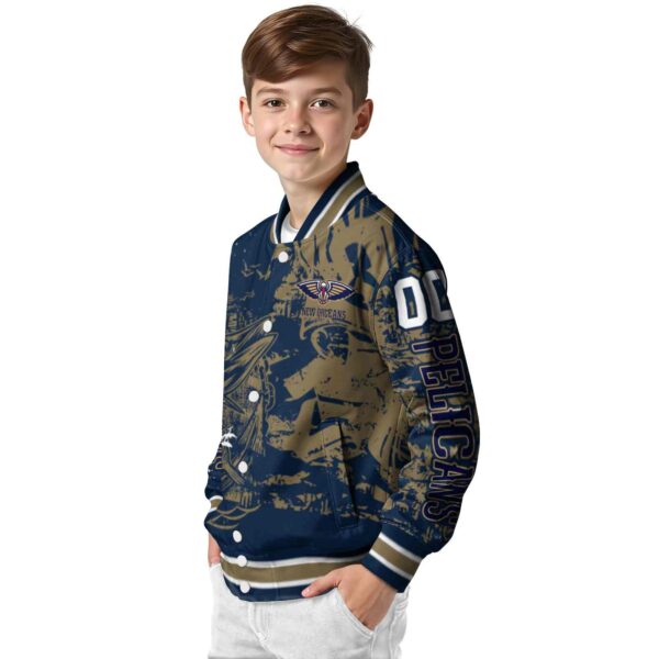 personalized new orleans pelicans fishing art navy jacket trendy