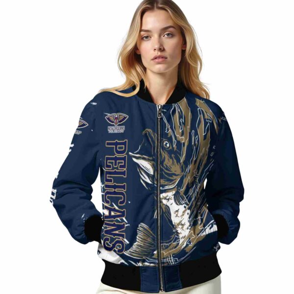 personalized new orleans pelicans fishing passion navy white jacket latest model