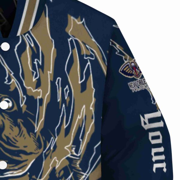 personalized new orleans pelicans fishing passion navy white jacket premium grade
