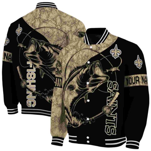 personalized new orleans saints fishing rod black jacket fashion forward