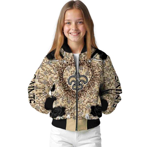 personalized new orleans saints heart explosion gold jacket top rated