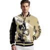 personalized new orleans saints mickey football gold white jacket high quality