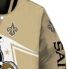 personalized new orleans saints mickey football gold white jacket premium grade