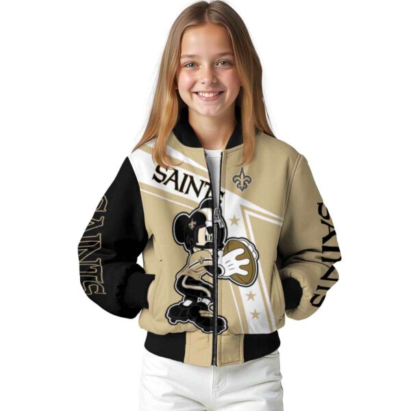 personalized new orleans saints mickey football gold white jacket top rated