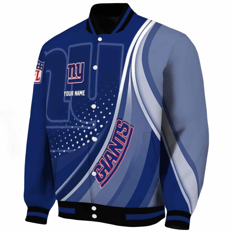 personalized new york giants wave patterns blue jacket best selling