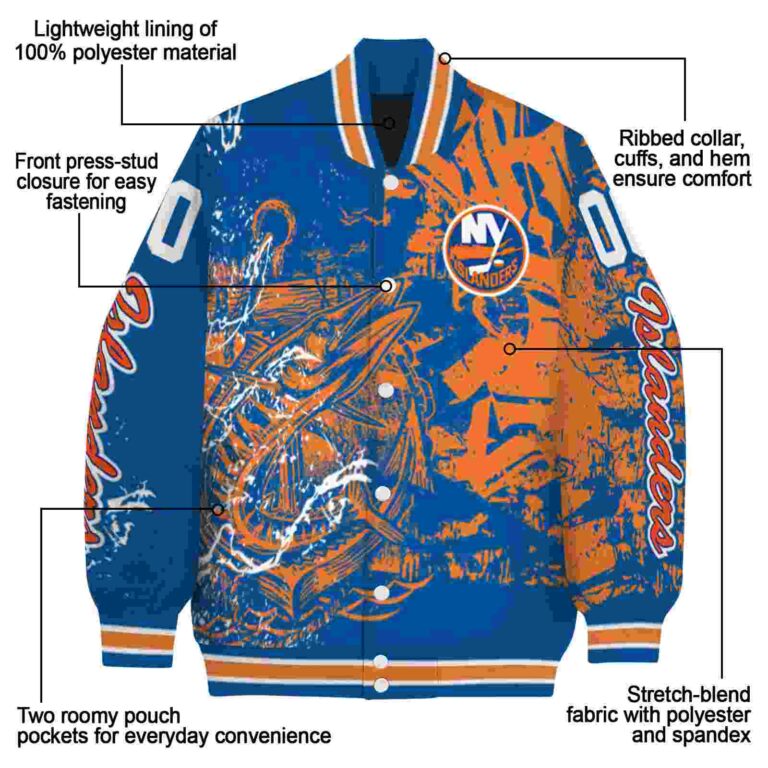 personalized new york islanders fishing art blue jacket new arrival