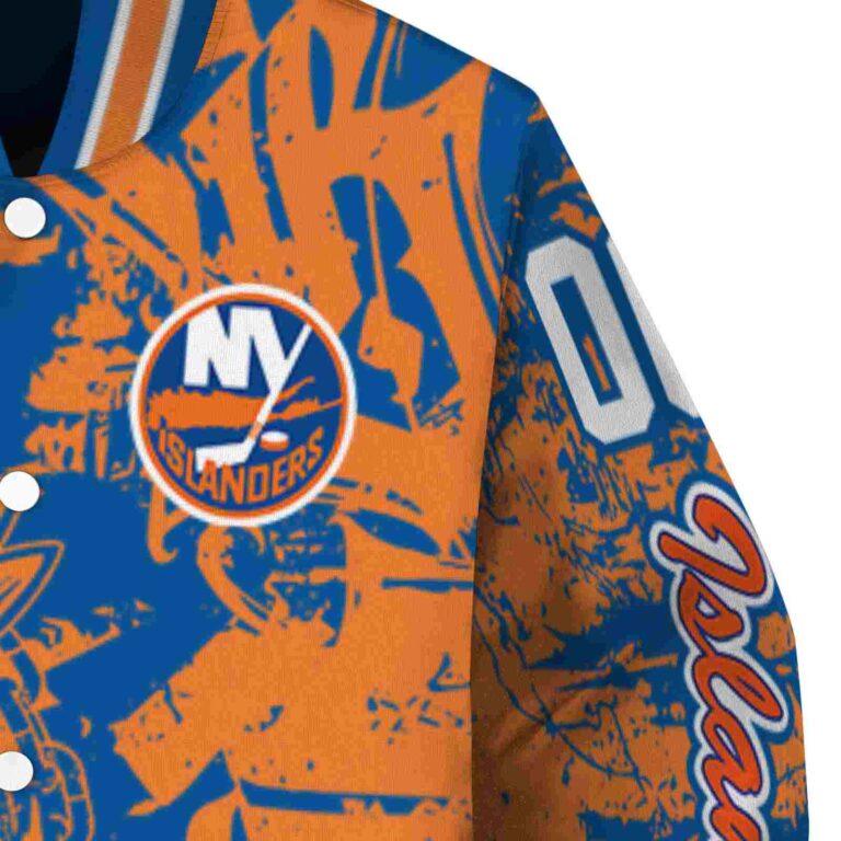 personalized new york islanders fishing art blue jacket premium grade