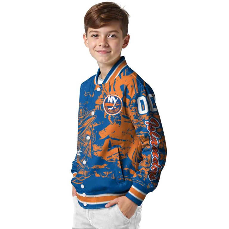personalized new york islanders fishing art blue jacket trendy