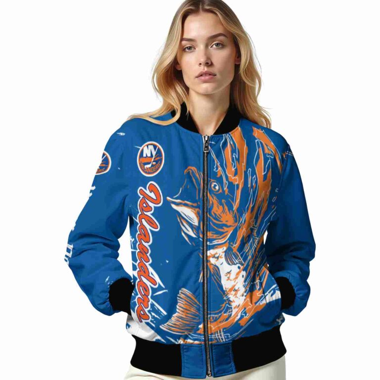 personalized new york islanders fishing passion blue white jacket latest model