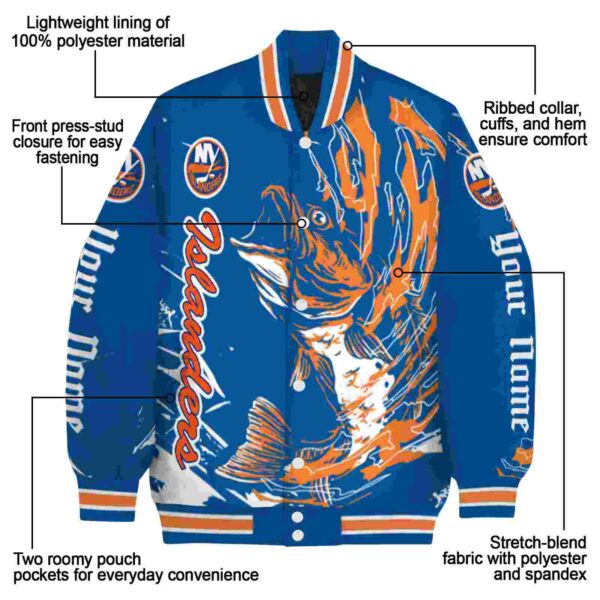 personalized new york islanders fishing passion blue white jacket new arrival