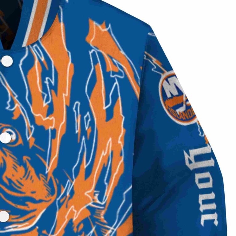 personalized new york islanders fishing passion blue white jacket premium grade