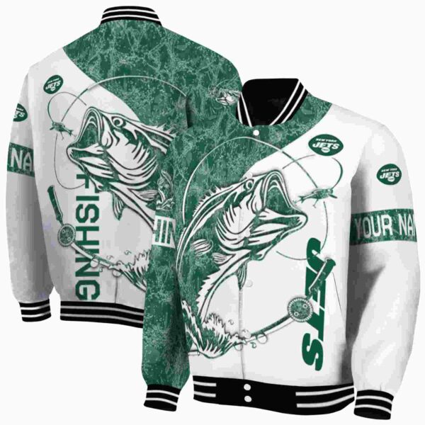 personalized new york jets fishing rod white jacket fashion forward