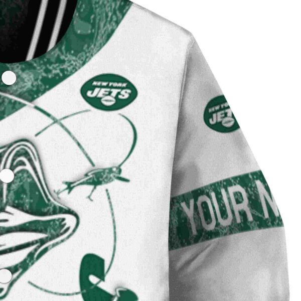 personalized new york jets fishing rod white jacket premium grade