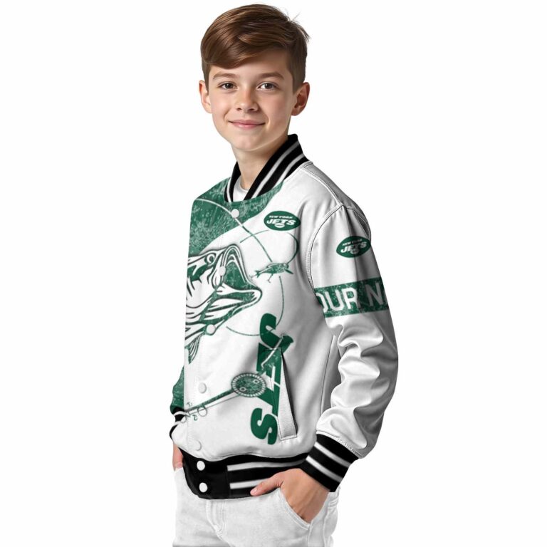 personalized new york jets fishing rod white jacket trendy