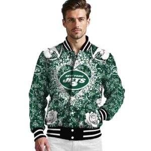 personalized new york jets heart explosion green jacket high quality