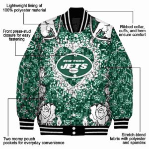 personalized new york jets heart explosion green jacket new arrival
