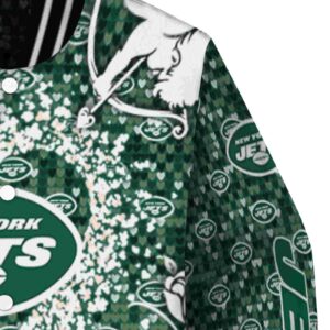 personalized new york jets heart explosion green jacket premium grade