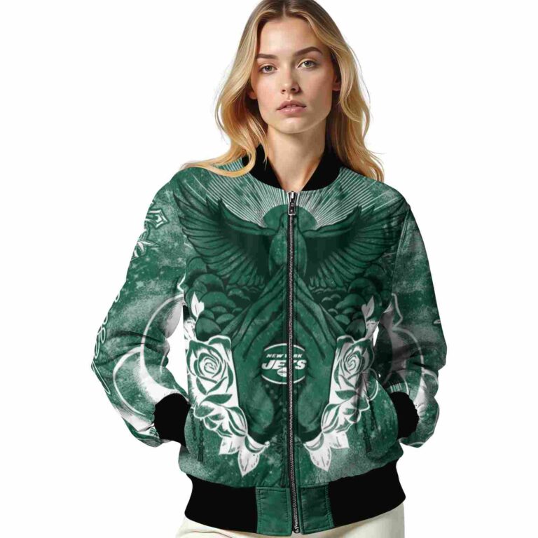 personalized new york jets praying hands green jacket latest model