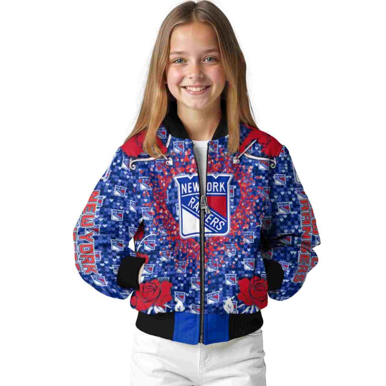 personalized new york rangers heart explosion blue jacket top rated