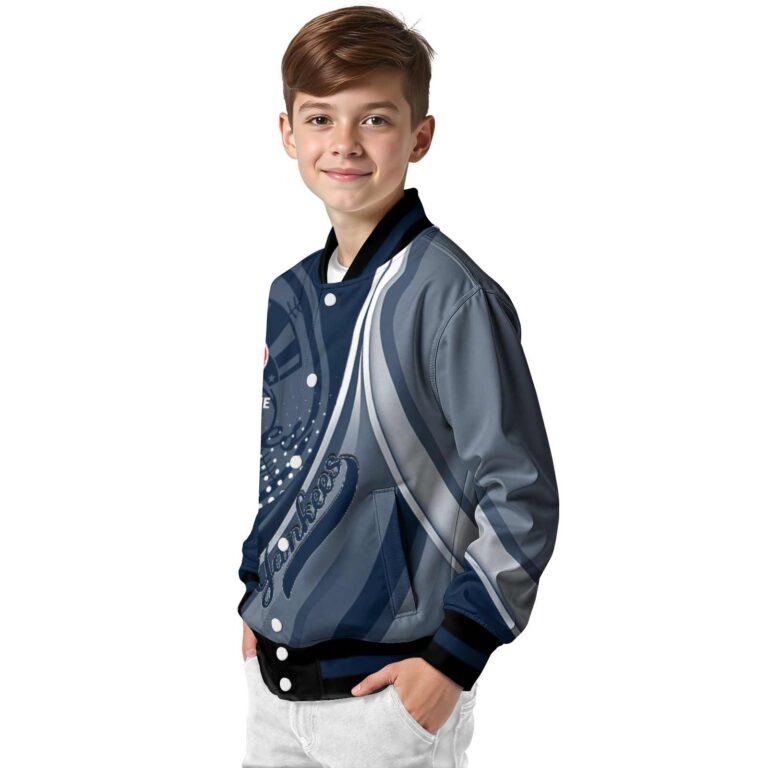 personalized new york yankees wave patterns navy jacket trendy