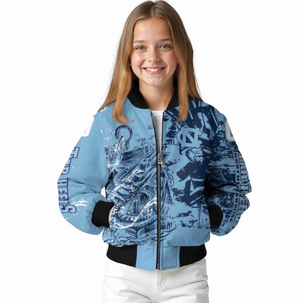 personalized north carolina tar heels fishing art light blue jacket top rated