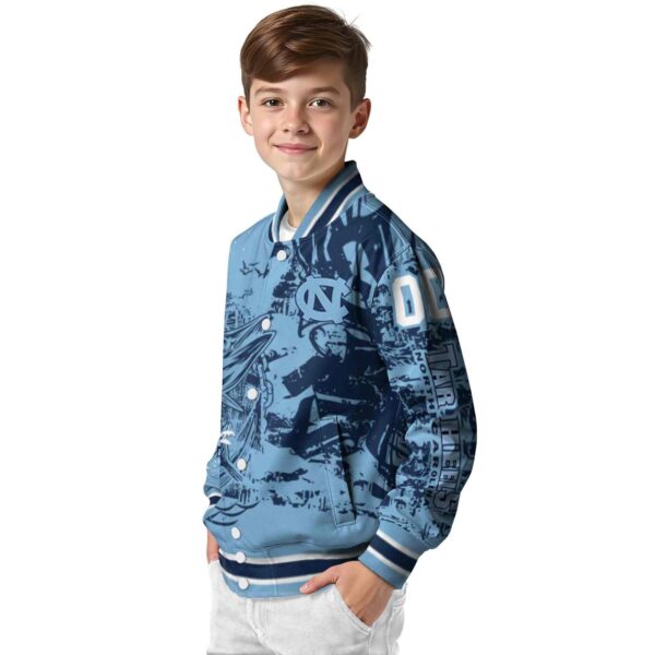 personalized north carolina tar heels fishing art light blue jacket trendy