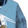 personalized north carolina tar heels mickey football light blue white jacket premium grade