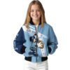 personalized north carolina tar heels mickey football light blue white jacket top rated