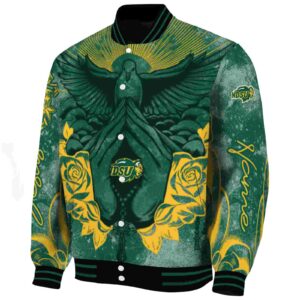 personalized north dakota state bison praying hands green jacket best selling