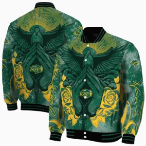 personalized north dakota state bison praying hands green jacket fashion forward