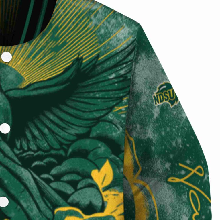 personalized north dakota state bison praying hands green jacket premium grade