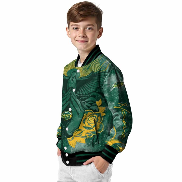 personalized north dakota state bison praying hands green jacket trendy