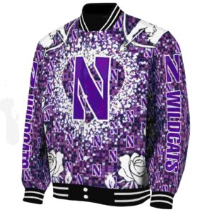 personalized northwestern wildcats heart explosion purple jacket best selling