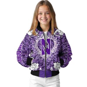 personalized northwestern wildcats heart explosion purple jacket top rated