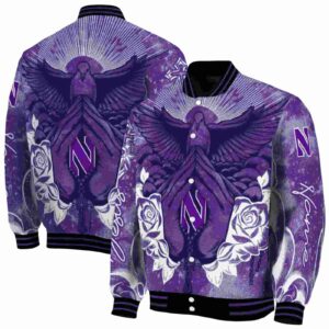 personalized northwestern wildcats praying hands purple jacket fashion forward