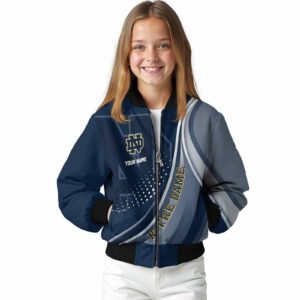 personalized notre dame fighting irish wave patterns navy jacket top rated