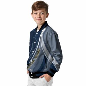 personalized notre dame fighting irish wave patterns navy jacket trendy