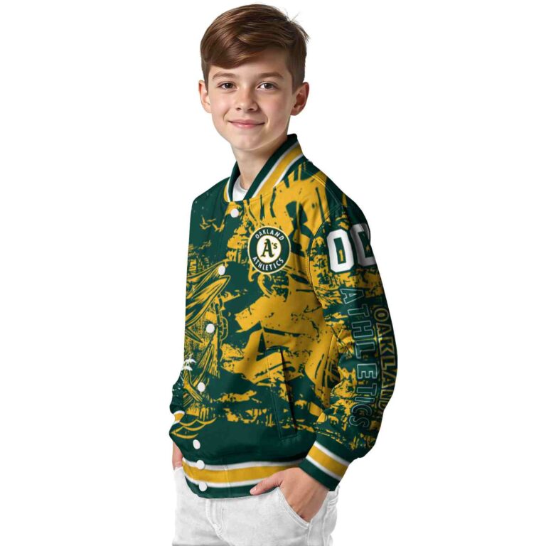 personalized oakland athletics fishing art green jacket trendy