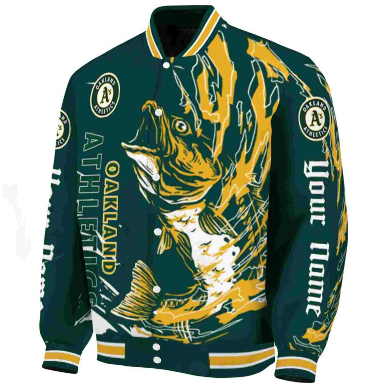 personalized oakland athletics fishing passion green white jacket best selling