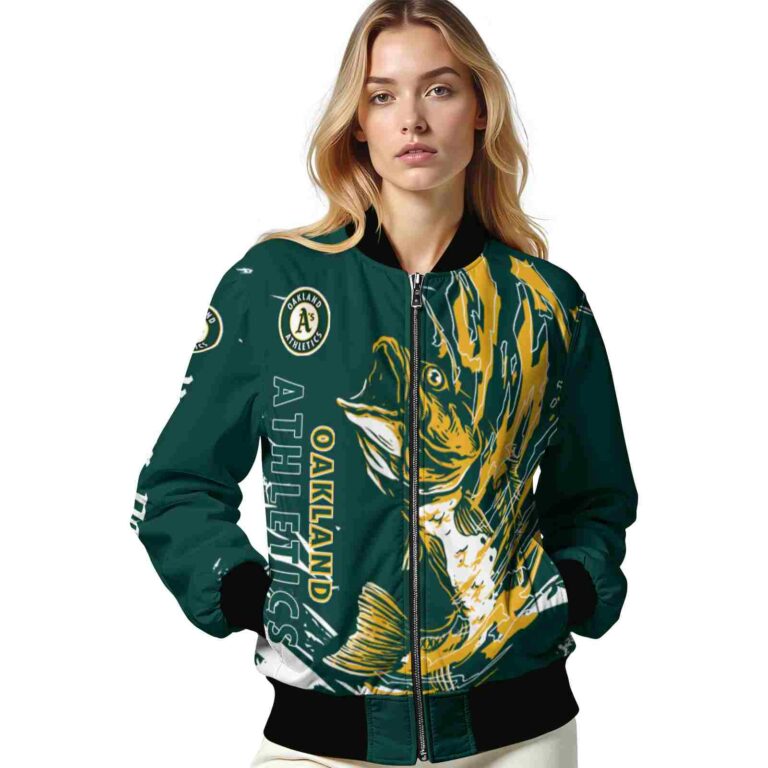 personalized oakland athletics fishing passion green white jacket latest model