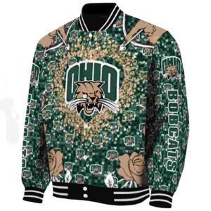 personalized ohio bobcats heart explosion green jacket best selling