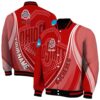 personalized ohio state buckeyes wave patterns scarlet jacket fashion forward