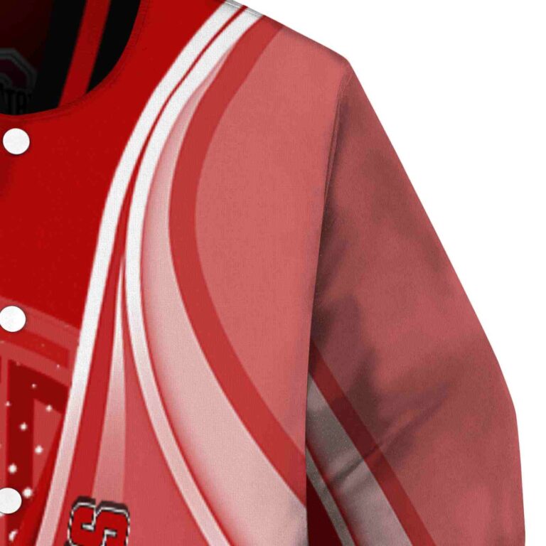 personalized ohio state buckeyes wave patterns scarlet jacket premium grade