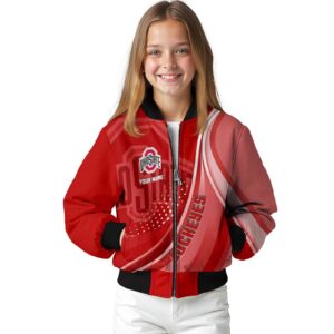 personalized ohio state buckeyes wave patterns scarlet jacket top rated